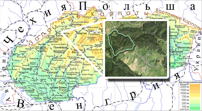 карта словакии